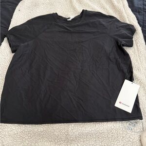 Lululemon Black Waterside Relaxed UVP SS Top
